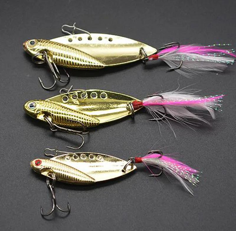 3Pcs/ Set Metal VIB Spinner Feather Bait 10g 14g 22g Swimbait Wobbler Lure Spoon Cicada bait Fishing Tackle
3Pcs/ Set Metal VIB Spinner Feather Bait 10g 14g 22g Swimbait Wobbler Lure Spoon Cicada bait Fishing Tackle