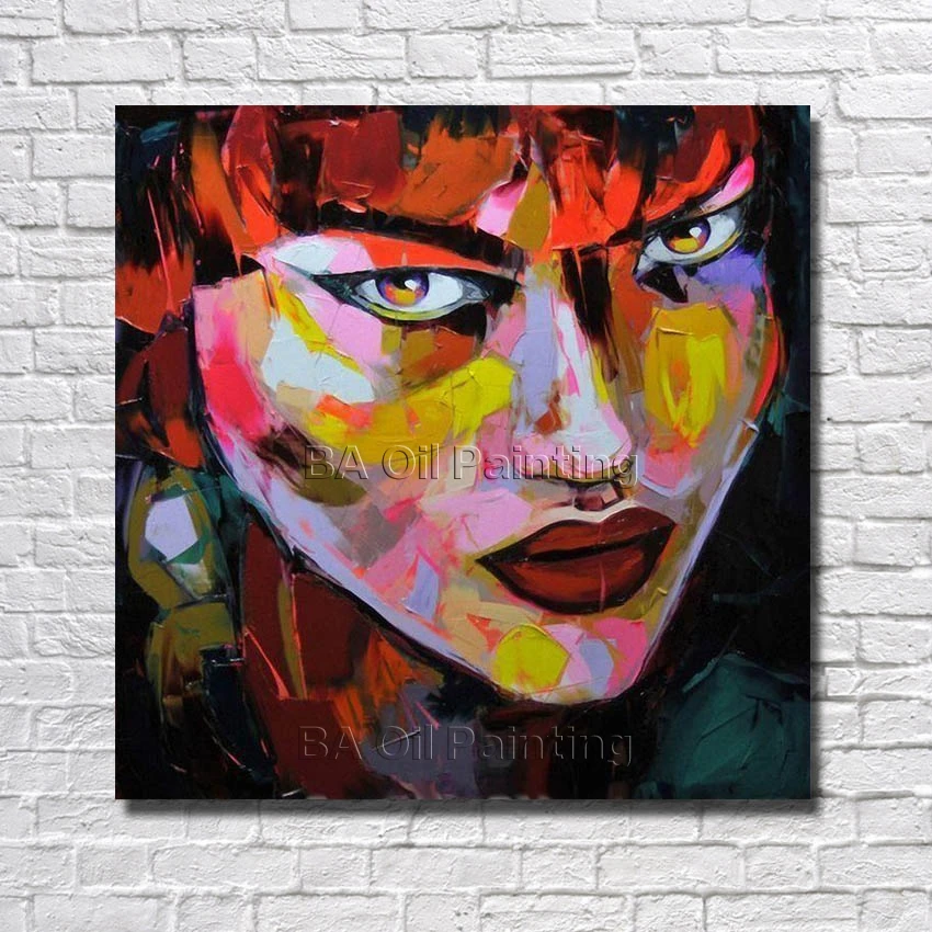 Handpainted Women Portrait Oil Painting High Quality on Canvas Abstractive Art Room Decorations Beautiful Picture no Framed | Дом и сад