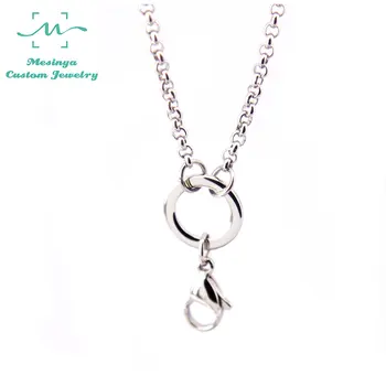 

10pcs 20inch 2.5mm width 316L surgical Stainless steel custom rolo chain floating charm locket pendant chains necklace chain