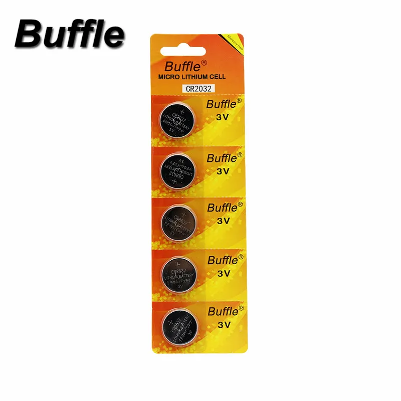 Фото 5pcs Buffle CR2032 3V Lithium Button Battery BR2032 DL2032 ECR2032 CR 2032 Batteries | Электроника
