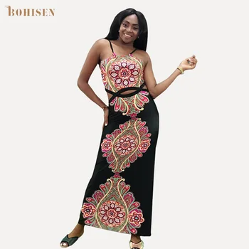 BOHISEN Dashiki African Women Clothes Skirt Sleeveless Deep V-Neck African Floral Print Maxi Dress For Women Formal Dress
BOHISEN Dashiki African Women Clothes Skirt Sleeveless Deep V-Neck African Floral Print Maxi Dress For Women Formal Dress