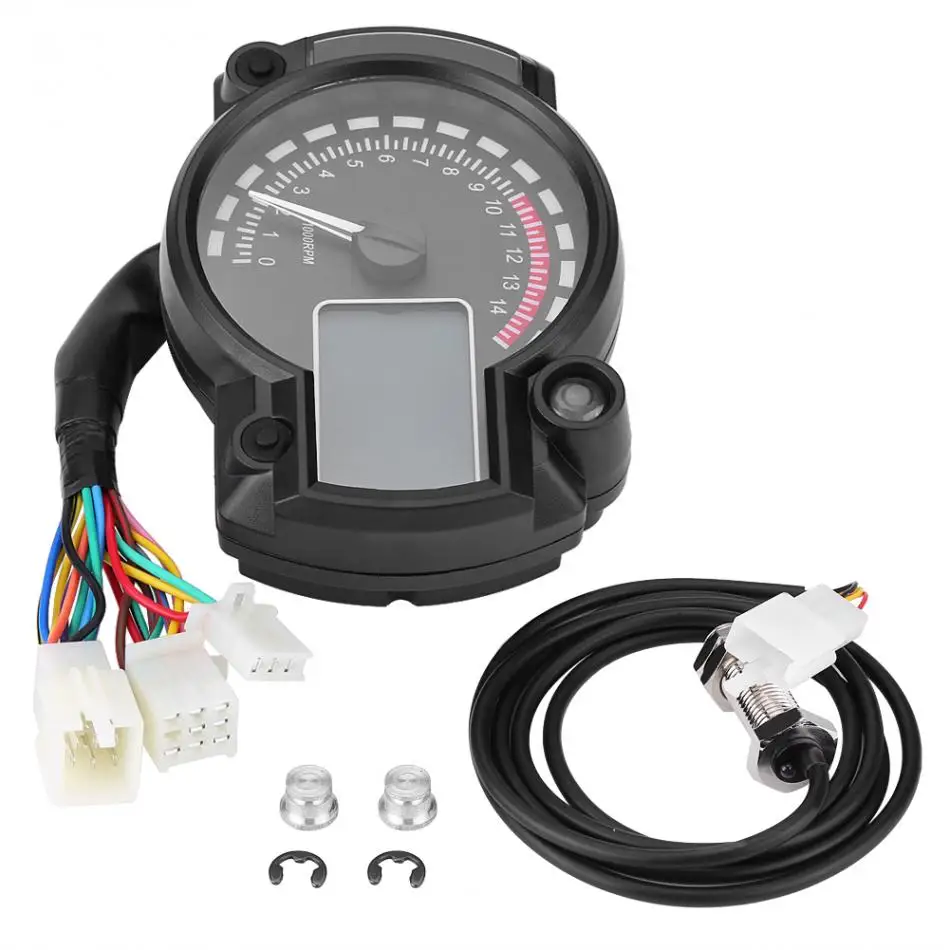Universal Motorcycle Digital Colorful LCD Speedometer Odometer Tachometer W/ Speed Sensor 7 color Display oil Level Meter
Universal Motorcycle Digital Colorful LCD Speedometer Odometer Tachometer W/ Speed Sensor 7 color Display oil Level Meter