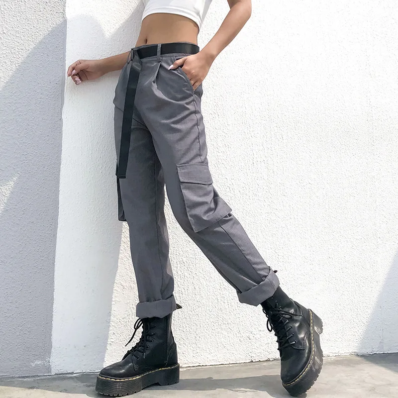 High Waist OL Women Office Work Suit Korean Women Solid Grey Cargo Pocket Slim Straight Pant Streetwear Casual Jogger Trouser
High Waist OL Women Office Work Suit Korean Women Solid Grey Cargo Pocket Slim Straight Pant Streetwear Casual Jogger Trouser