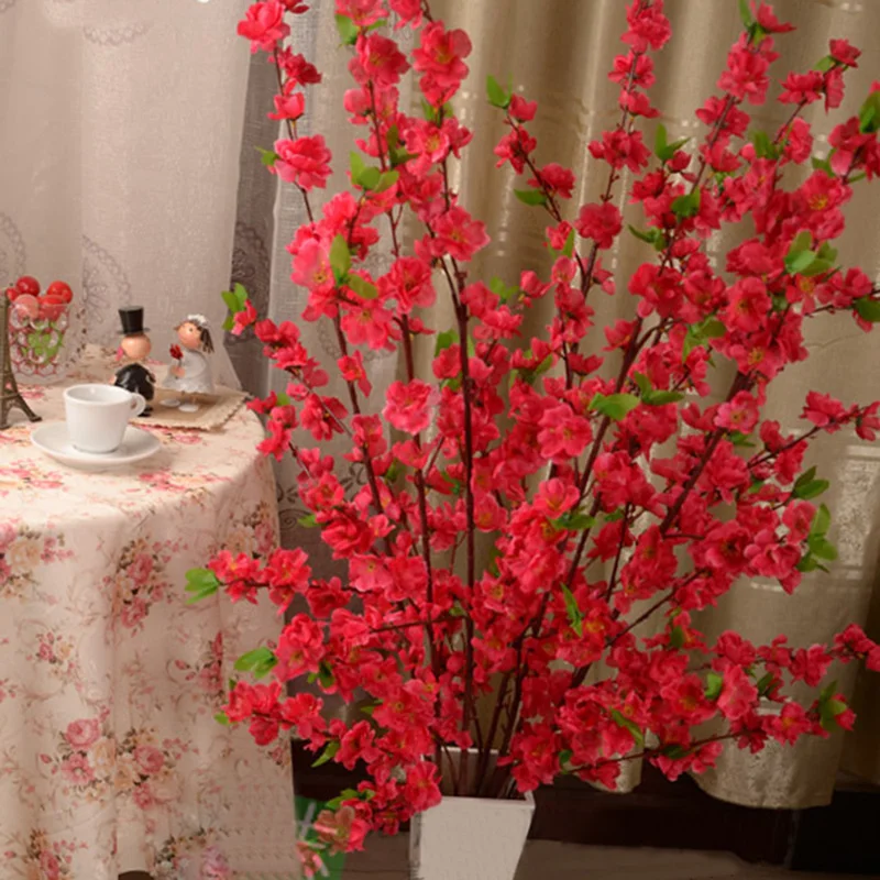 50inch DIY Artificial Plastic Peach Blossom Branch Cherry Spring Plum Silk Flower Tree Beautiful Fake Dry Flower Home Decor New
50inch DIY Artificial Plastic Peach Blossom Branch Cherry Spring Plum Silk Flower Tree Beautiful Fake Dry Flower Home Decor New
