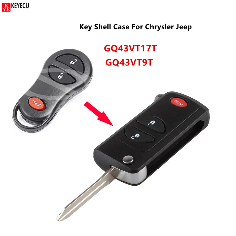 Keyecu 2+1 Buttons Flip Folding Remote Key Shell Case For Chrysler Dodge Jeep 1998-2004 Jeep Cherokee Grand Cherokee key shell
Keyecu 2+1 Buttons Flip Folding Remote Key Shell Case For Chrysler Dodge Jeep 1998-2004 Jeep Cherokee Grand Cherokee key shell