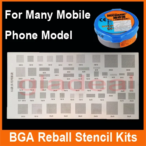 Universal 3 PCS IC Chip BGA Stencils for Samsung HUAWEI Android Directly Heated BGA Reballing Soldering Stencils Kit
Universal 3 PCS IC Chip BGA Stencils for Samsung HUAWEI Android Directly Heated BGA Reballing Soldering Stencils Kit