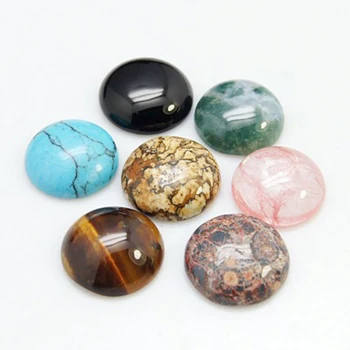 Pandahall 100pcs Stone Cabochons Semi-precious Stone Flat Round Mixed Stone 15x5mm for DIY women jewelry making
Pandahall 100pcs Stone Cabochons Semi-precious Stone Flat Round Mixed Stone 15x5mm for DIY women jewelry making