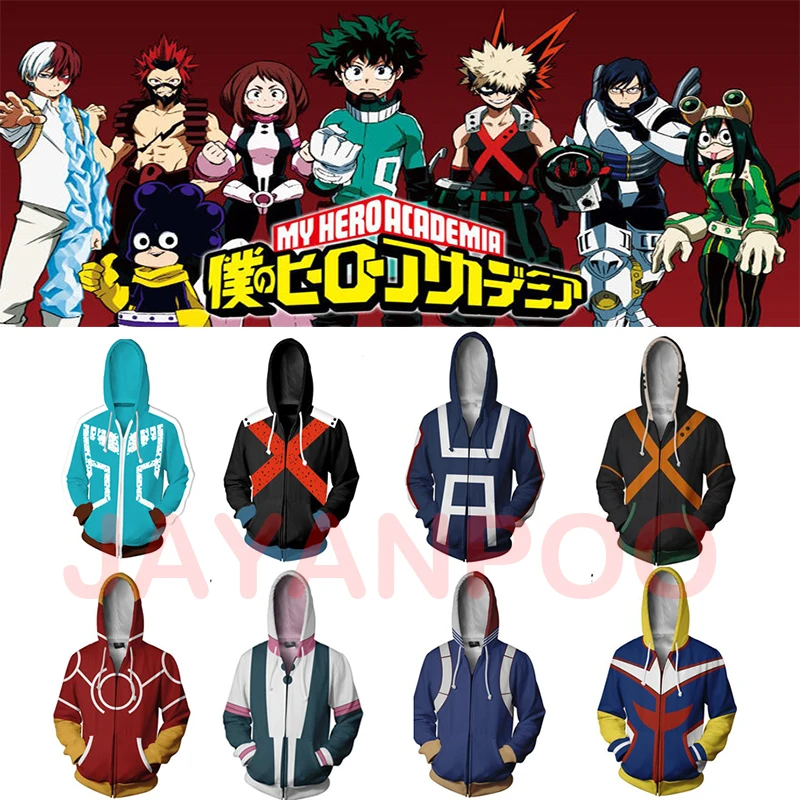 JAYANPOO Fashion My Hero academia Anime Cosplay Costumes Sweatshirt zipper Hoodie My Hero Academy Halloween accessory costume
JAYANPOO Fashion My Hero academia Anime Cosplay Costumes Sweatshirt zipper Hoodie My Hero Academy Halloween accessory costume