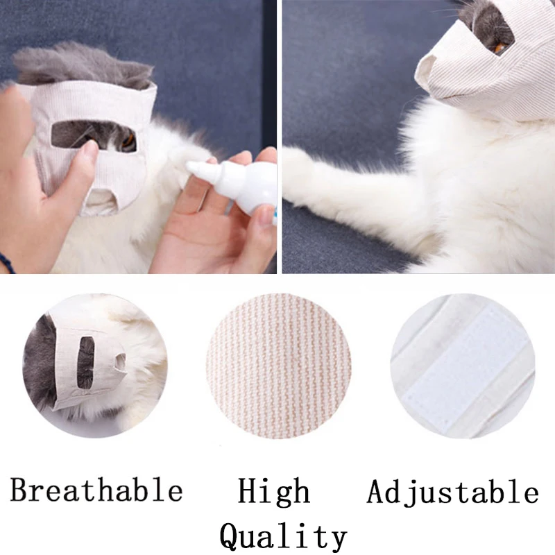 1pc Multi-Functional Cat Head Cover Breathable Anti-biting Cat Muzzles Grooming Masks Breathable Mouth Cover Bathing Cat Masks
1pc Multi-Functional Cat Head Cover Breathable Anti-biting Cat Muzzles Grooming Masks Breathable Mouth Cover Bathing Cat Masks