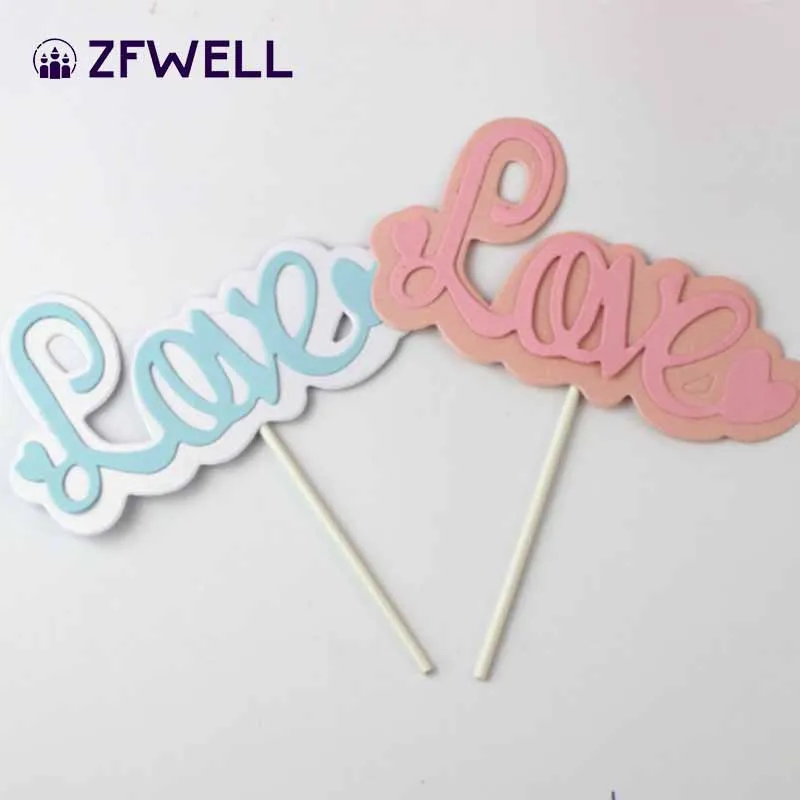 ZFWELL Pink blue "love" letter cake card birthday Valentine's Day Chinese Valentine's Day cake baking dessert table decoration75
ZFWELL Pink blue "love" letter cake card birthday Valentine's Day Chinese Valentine's Day cake baking dessert table decoration75