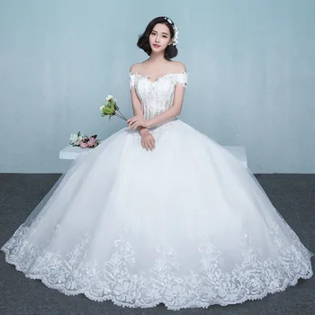 2019 Bride Princess Married Wedding Dress Sexy V Collar Lace Flower Embroidery A-line Floor-length Simple Elegant Wedding Gown
2019 Bride Princess Married Wedding Dress Sexy V Collar Lace Flower Embroidery A-line Floor-length Simple Elegant Wedding Gown