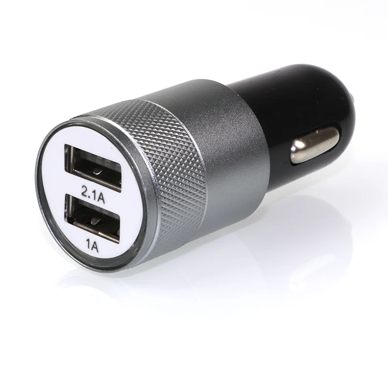 Universal Double USB Car Charger 2.1V Small Steel Cannon Car Charger USB Metal Car Charger Mobile Phone Accessories New
Universal Double USB Car Charger 2.1V Small Steel Cannon Car Charger USB Metal Car Charger Mobile Phone Accessories New
