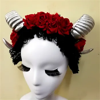 Steampunk Ram Horns Headband Cosplay Fantasy Fancy Dress Sheep Goat Animal Red Rose Crown Headpieces Costumes Accessories
Steampunk Ram Horns Headband Cosplay Fantasy Fancy Dress Sheep Goat Animal Red Rose Crown Headpieces Costumes Accessories