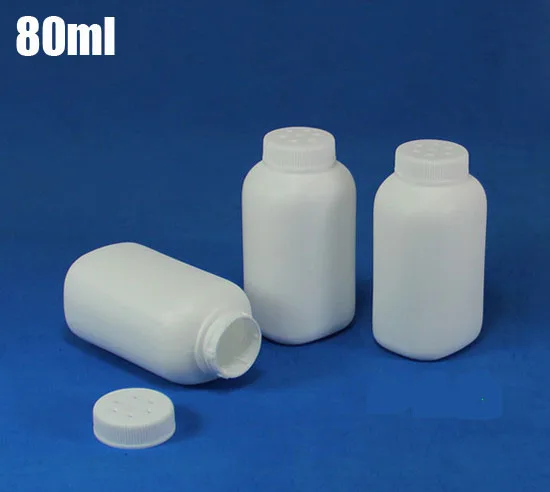300pcs/lot Capacity 80ml White Plastic HDPE Bottle with Hole Cap for Powder Medicine, Talcum Powder Container
300pcs/lot Capacity 80ml White Plastic HDPE Bottle with Hole Cap for Powder Medicine, Talcum Powder Container