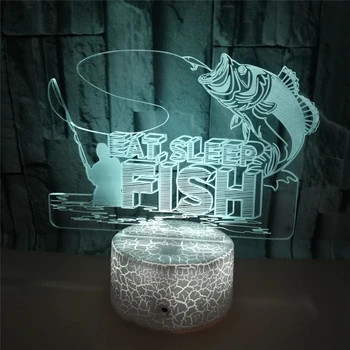 3D Fishing Model Night Light 7 Color Flash Catch Acrylic USB Charger Crack Base LED Beside Lamp Christmas Gift for Children
3D Fishing Model Night Light 7 Color Flash Catch Acrylic USB Charger Crack Base LED Beside Lamp Christmas Gift for Children