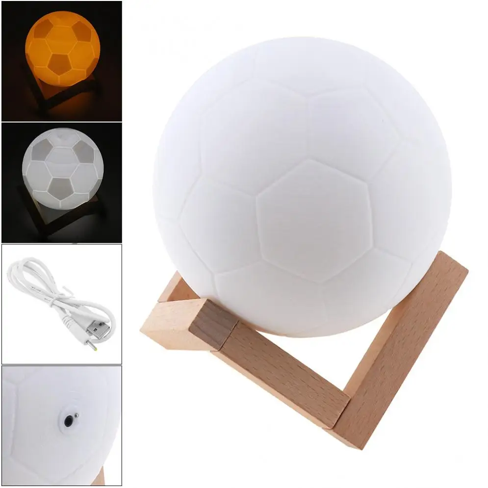 12CM Rechargeable 3D Print Football Lamp Touch Switch Support Long Press The Switch to Adjust The Brightness for Home Decor
12CM Rechargeable 3D Print Football Lamp Touch Switch Support Long Press The Switch to Adjust The Brightness for Home Decor