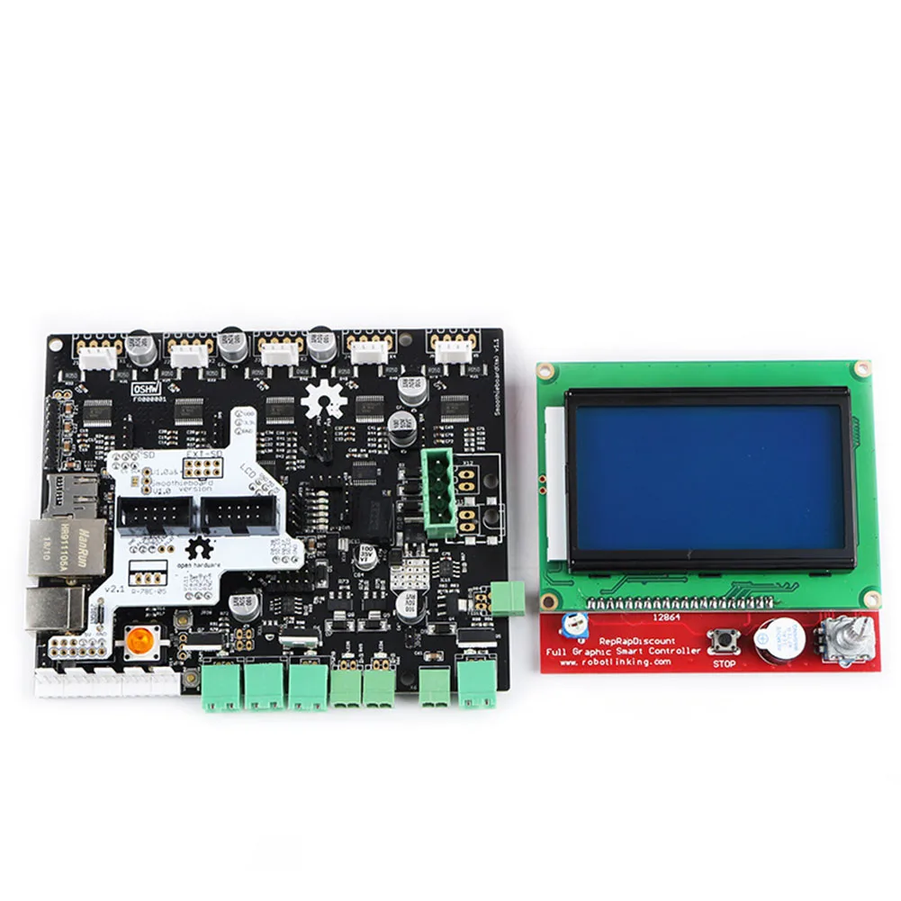 Smoothieboard 5X V1.1 Motherboard with 12864 LCD Display Kit for CNC 3D Printer JLRJ88
Smoothieboard 5X V1.1 Motherboard with 12864 LCD Display Kit for CNC 3D Printer JLRJ88