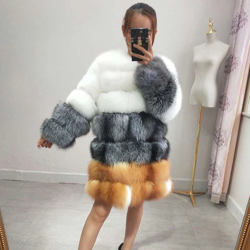 Women real fox fur coat ladies long winter white silver red fox fur jacket long-sleeved outerwear female
Women real fox fur coat ladies long winter white silver red fox fur jacket long-sleeved outerwear female