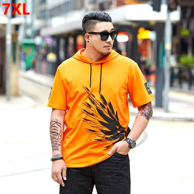 Summer large size men's clothing plus size tide half sleeve personality print hooded oversized 7XL 6XL loose short-sleeved
Summer large size men's clothing plus size tide half sleeve personality print hooded oversized 7XL 6XL loose short-sleeved