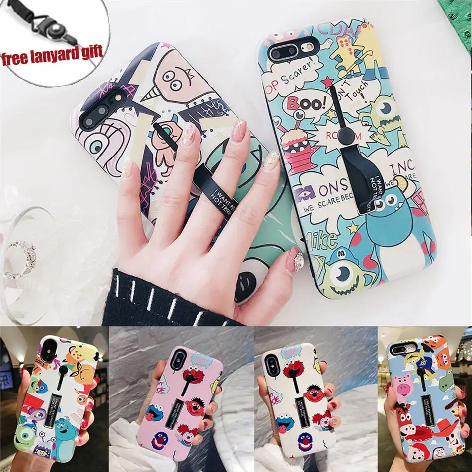 AXBETY Silicon Ring Case For iPhone 7 Plus Xs Max/XR/XS Case Fashion Cute Cartoon Hide Stand Holder Cover For iPhone 8 6s Plus
AXBETY Silicon Ring Case For iPhone 7 Plus Xs Max/XR/XS Case Fashion Cute Cartoon Hide Stand Holder Cover For iPhone 8 6s Plus
