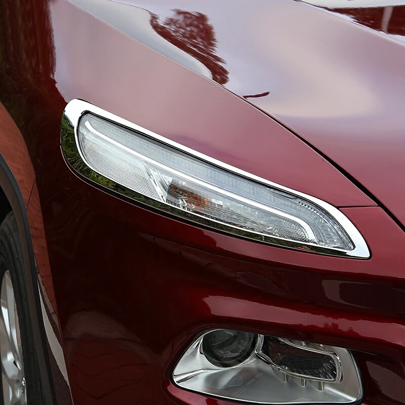 For Jeep Cherokee 2014 2015 2016 2017 ABS Chrome Front Headlight Eyebrow Strips Headlamp Decoration Cover Trim Car Accessories
For Jeep Cherokee 2014 2015 2016 2017 ABS Chrome Front Headlight Eyebrow Strips Headlamp Decoration Cover Trim Car Accessories