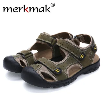Merkmak Casual Vintage Men Sandals Shoes Trendy Summer Comforatble Leather Footwear Outdoor Men Sandal Big Size 38-48 Drop Ship
Merkmak Casual Vintage Men Sandals Shoes Trendy Summer Comforatble Leather Footwear Outdoor Men Sandal Big Size 38-48 Drop Ship
