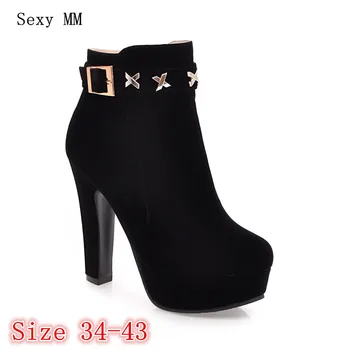 Spring Autumn Women Ankle Boots Platform High Heel Woman Short Boots Ladies Shoes botas Plus Size 34 - 40 41 42 43
Spring Autumn Women Ankle Boots Platform High Heel Woman Short Boots Ladies Shoes botas Plus Size 34 - 40 41 42 43