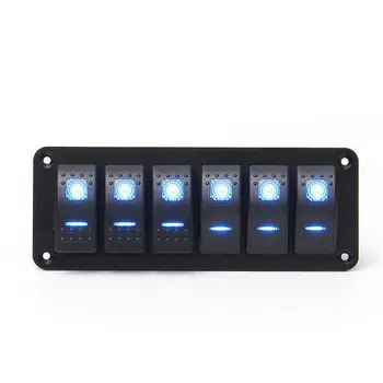 6 Gang 12V and 24V Blue LED Light Rocker Switch Panel Circuit Breaker Boat Marine Waterproof universal electrical Rocker Switch
6 Gang 12V and 24V Blue LED Light Rocker Switch Panel Circuit Breaker Boat Marine Waterproof universal electrical Rocker Switch