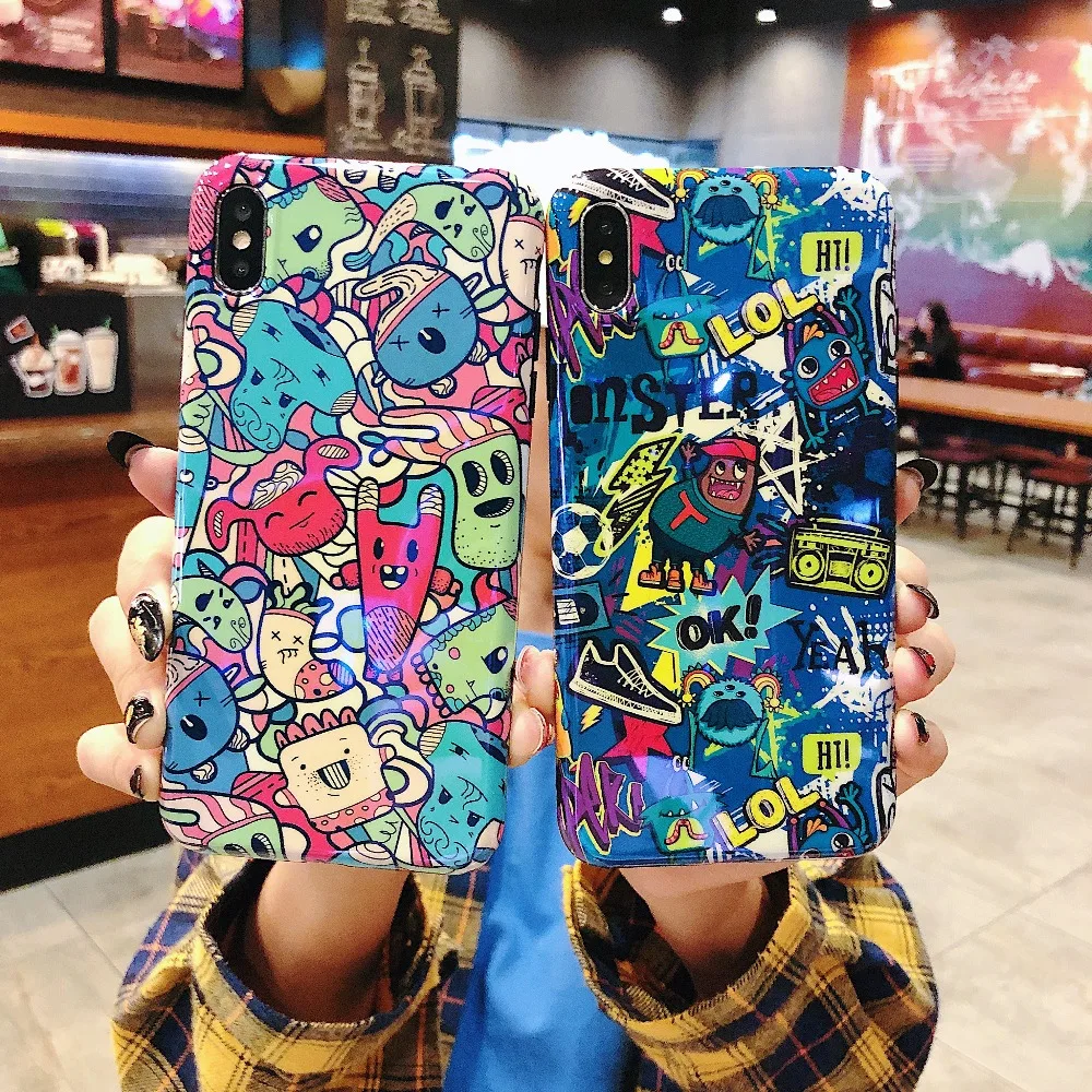 Tide Brand Bacterial Monster Street Fashion Graffiti Phone Case for iPhone XS Max XR X 8 7 6s 6 Plus Back Cover Shell Fundas
Tide Brand Bacterial Monster Street Fashion Graffiti Phone Case for iPhone XS Max XR X 8 7 6s 6 Plus Back Cover Shell Fundas