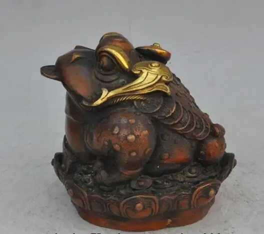 S02101 chinese bronze gilt fengshui Lucky wealth money Golden Toad spittor rich statue 
S02101 chinese bronze gilt fengshui Lucky wealth money Golden Toad spittor rich statue