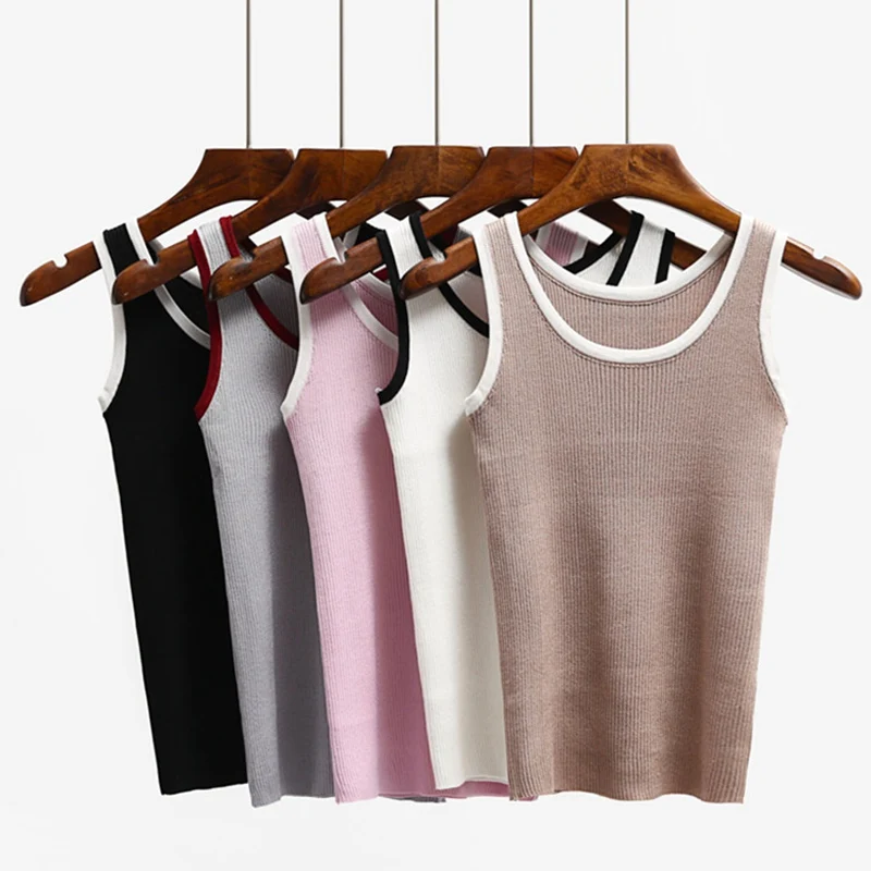 GIGOGOU 2019 High Quality Knitted Women Tank Top Euro Style Sleeveless T Shirt Fashion Casual Summer Vest Female Tee Shirt
GIGOGOU 2019 High Quality Knitted Women Tank Top Euro Style Sleeveless T Shirt Fashion Casual Summer Vest Female Tee Shirt