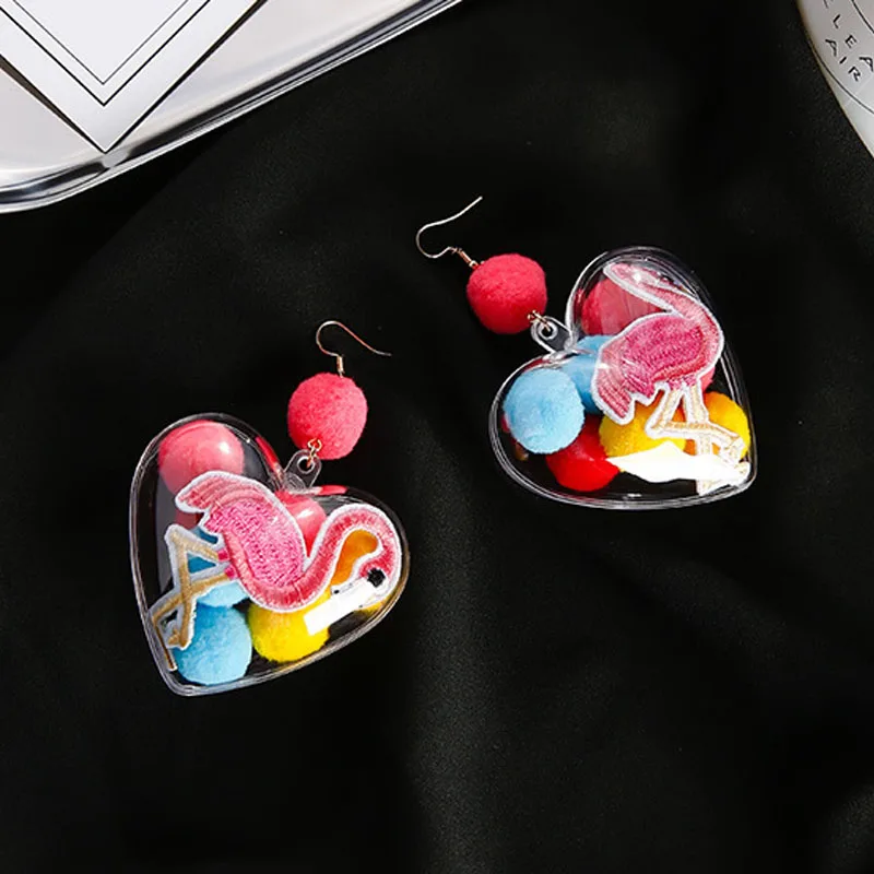 2019 Korean Transparent Big Love Heart Pompom Fur Ball Flamingo dangle Drop Earrings for Women Party Charm Jewelry Gift Pendient
2019 Korean Transparent Big Love Heart Pompom Fur Ball Flamingo dangle Drop Earrings for Women Party Charm Jewelry Gift Pendient