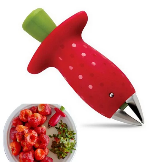 

1PC Strawberry Hullers Fruits Digging Tools Tomato Nuclear Corers Stalks Stem Remover Fruit Knife Kitchen Accessories OK 0253