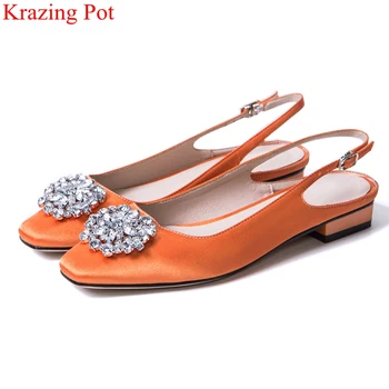 2019 big size square toe shallow silk legant women sandals back strap crystal low heels sweet summer office lady shoes L8f8
2019 big size square toe shallow silk legant women sandals back strap crystal low heels sweet summer office lady shoes L8f8