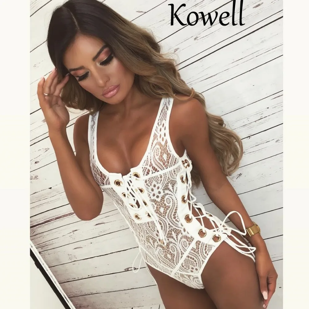 Kowell 2018 New Fashion Sexy Female Spandex Lace Material Slim Bodysuits Sleeveless Bandage Bodycon Bodysuits
Kowell 2018 New Fashion Sexy Female Spandex Lace Material Slim Bodysuits Sleeveless Bandage Bodycon Bodysuits