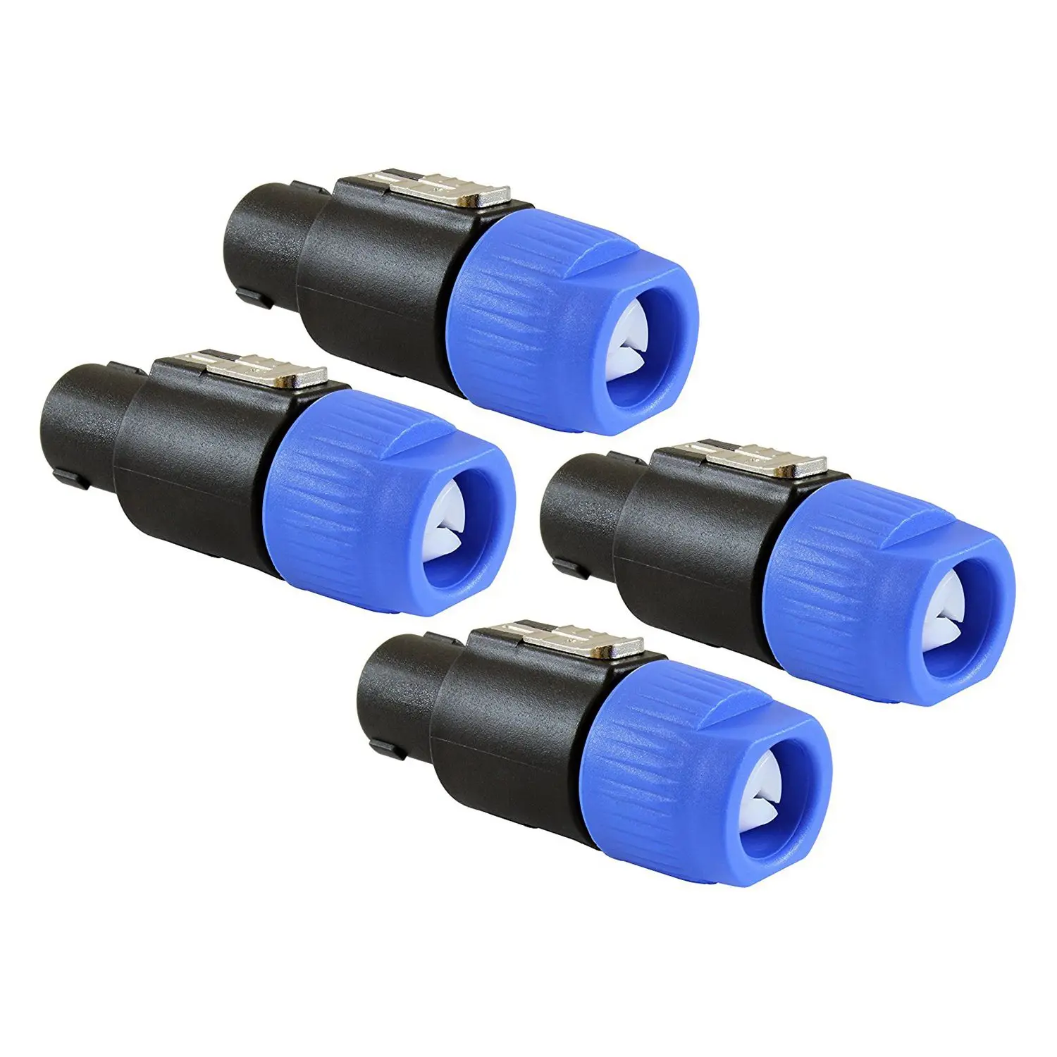 

Speaker Plug Twist Lock 4 Pole Speaker Plug compatible with Neutrik Speakon NL4FC, NL4FX, NLT4X, NL2FC - 4 PACK