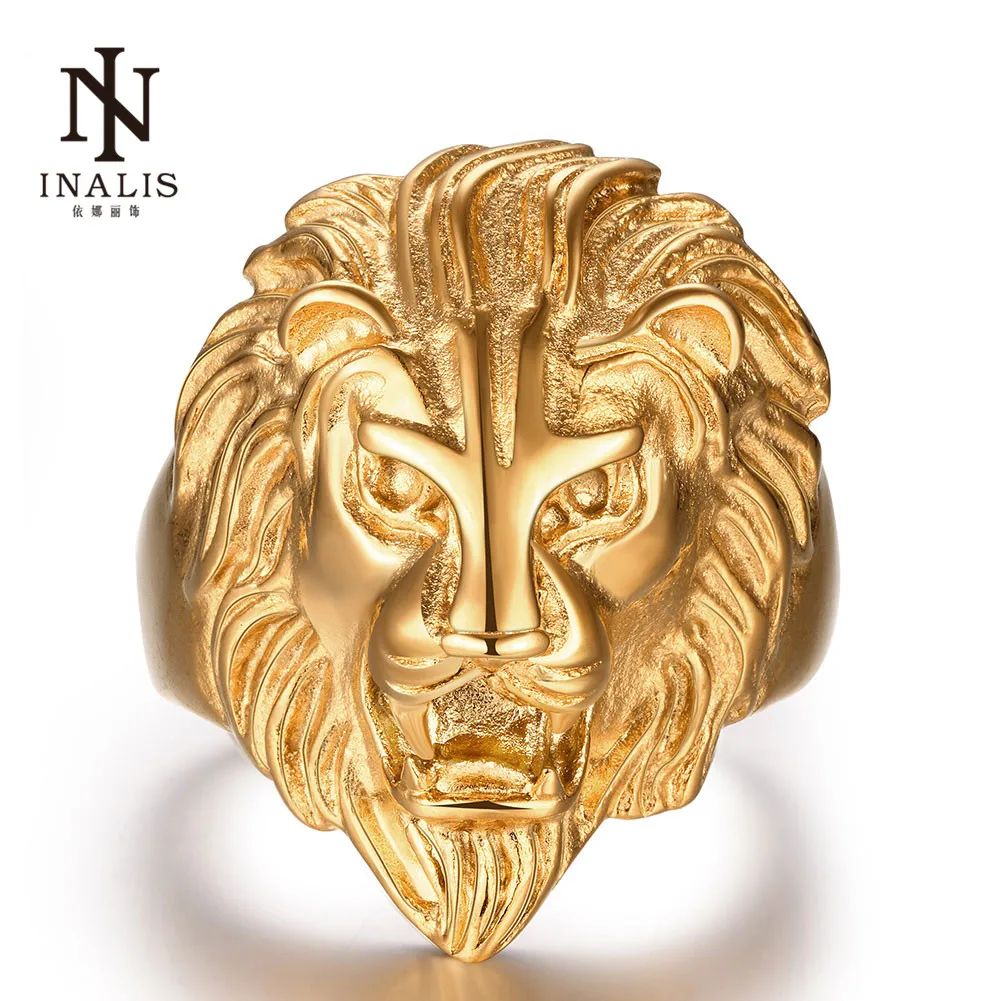 INALIS Male Rings Gold Lion Power Punk Style Cool Jewelry Fine Gift for Men Stainless Steel Fashion Accessories
INALIS Male Rings Gold Lion Power Punk Style Cool Jewelry Fine Gift for Men Stainless Steel Fashion Accessories