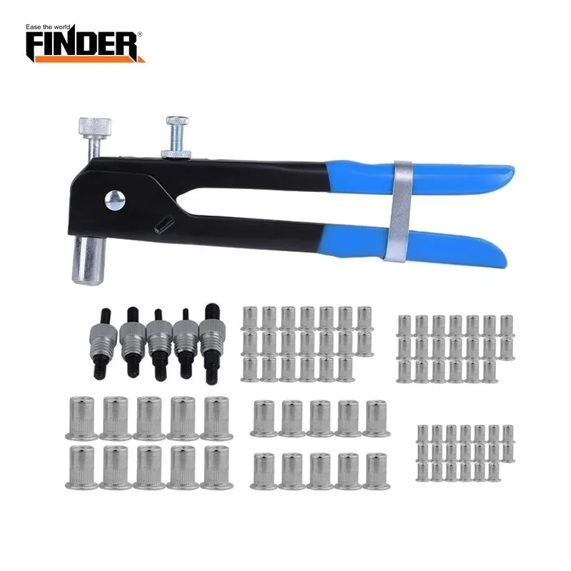 FINDER 86pcs Heavy Hand Riveters Rivet Nut Gun Set Threaded Blind Insert Riveting Kit Nail Household Repair Tool Screw Home DIY
FINDER 86pcs Heavy Hand Riveters Rivet Nut Gun Set Threaded Blind Insert Riveting Kit Nail Household Repair Tool Screw Home DIY