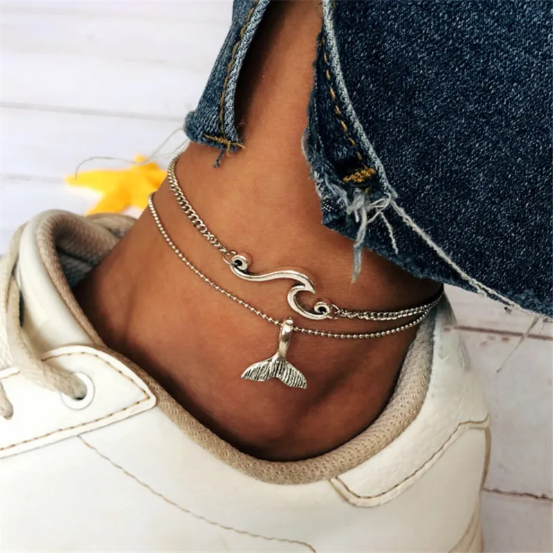 Hot Sale Simple Metal Fish Tail Chain Foot Decoration Fashion moon Sun Beach Anklet Retro Bohemian Style For Women Jewelry New
Hot Sale Simple Metal Fish Tail Chain Foot Decoration Fashion moon Sun Beach Anklet Retro Bohemian Style For Women Jewelry New