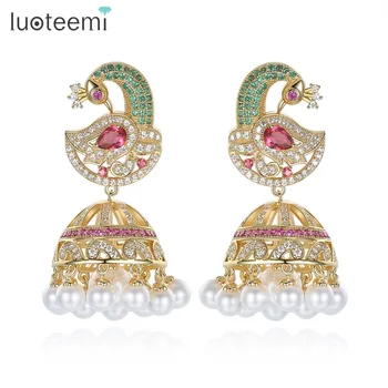 LUOTEEMI Unique Design Big Multi CZ Phoenix Drop Earrings with Imitation Pearls Statement Umbrella Brincos Women Bride Jewelry
LUOTEEMI Unique Design Big Multi CZ Phoenix Drop Earrings with Imitation Pearls Statement Umbrella Brincos Women Bride Jewelry