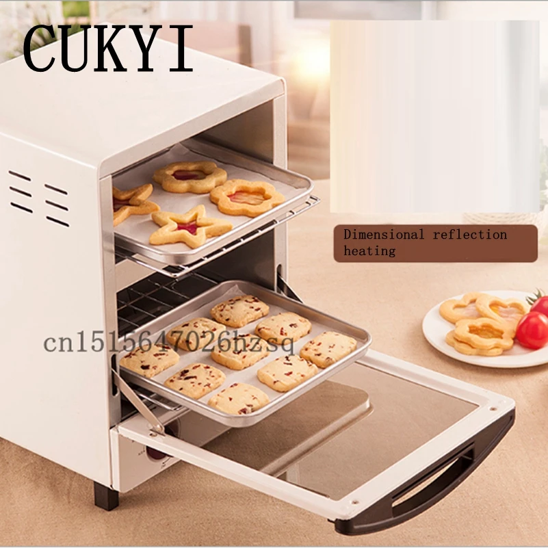 Image CUKYI Mini vertical electric Multi functional Baking ovens 12L Capacity 1050W with 30 Minutes Timer Home baking