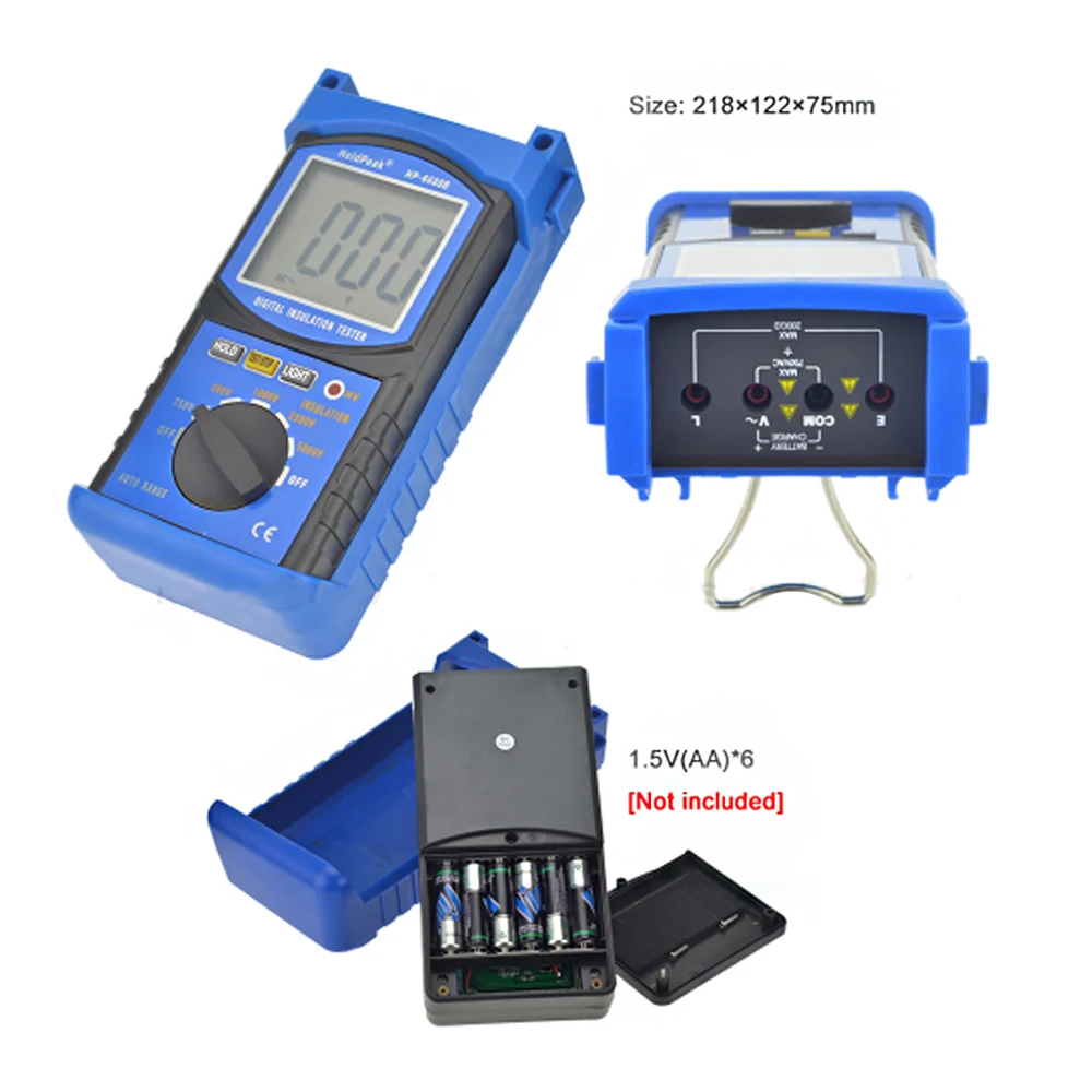 HoldPeak Medidor de Resistкncia de Isolamento Multнmetro Digital Resistor Medidor 200G (ohm) 500 V / 1000 V / 2500 V / 5000 V
HoldPeak Medidor de Resistкncia de Isolamento Multнmetro Digital Resistor Medidor 200G (ohm) 500 V / 1000 V / 2500 V / 5000 V