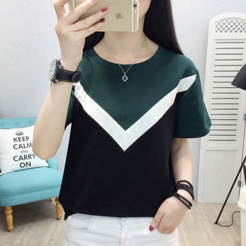 Women Blouse 2019 Summer Fashion Cotton Casual Tops Female O-Neck Patchwork Design Tops Feminine Casual Basic Plus Size Feminina
Women Blouse 2019 Summer Fashion Cotton Casual Tops Female O-Neck Patchwork Design Tops Feminine Casual Basic Plus Size Feminina