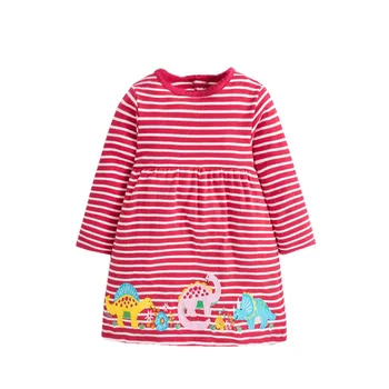Jumping Meters applique dinosaurs baby girls cartoon clothes new striped long sleeves spring autumn dresses 2-7T kids dress
Jumping Meters applique dinosaurs baby girls cartoon clothes new striped long sleeves spring autumn dresses 2-7T kids dress
