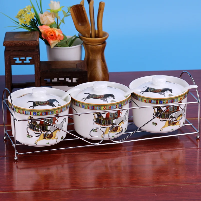 4pcs/Set Spice Jar Ceramic Seasoning Jars Horse Salt Shaker Pepper Cruet Pot Kitchen Tool
4pcs/Set Spice Jar Ceramic Seasoning Jars Horse Salt Shaker Pepper Cruet Pot Kitchen Tool