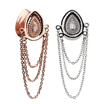 Fashion316L Stainless Steel Waterdrop Ear Gauge Plug Dangle Tear Shaped Ear Tunnel Body Piercing Jewelry Zircon Earring Expander
Fashion316L Stainless Steel Waterdrop Ear Gauge Plug Dangle Tear Shaped Ear Tunnel Body Piercing Jewelry Zircon Earring Expander