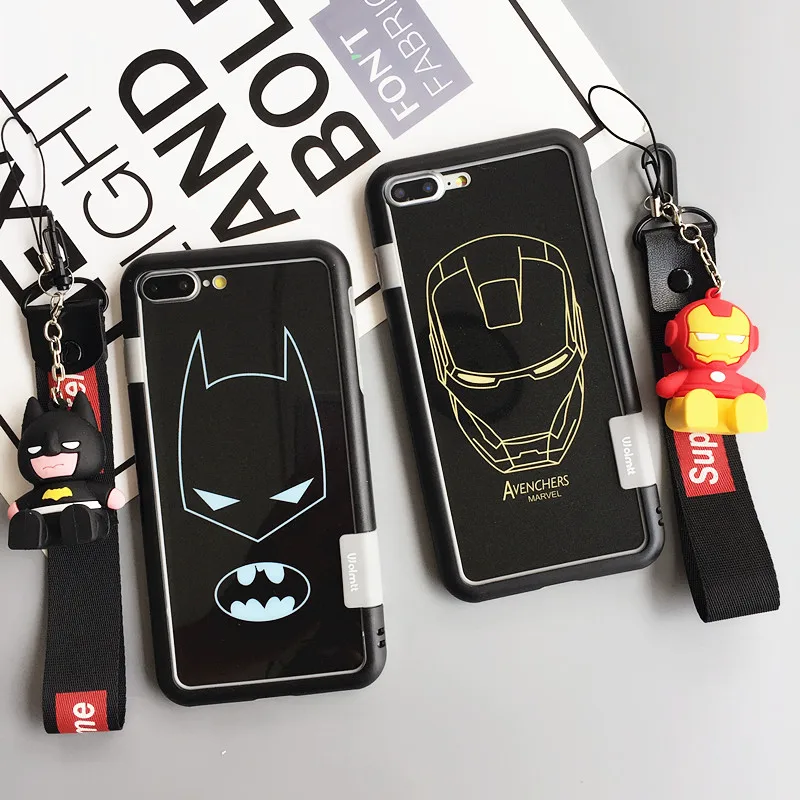 For iPhone 8Plus Batman Iron man Tempered Glass Screen film (F &B)+ SOFT BUMPER for iPhone X 7 7PLUS 6S 6SPlus Captain heroes
For iPhone 8Plus Batman Iron man Tempered Glass Screen film (F &B)+ SOFT BUMPER for iPhone X 7 7PLUS 6S 6SPlus Captain heroes