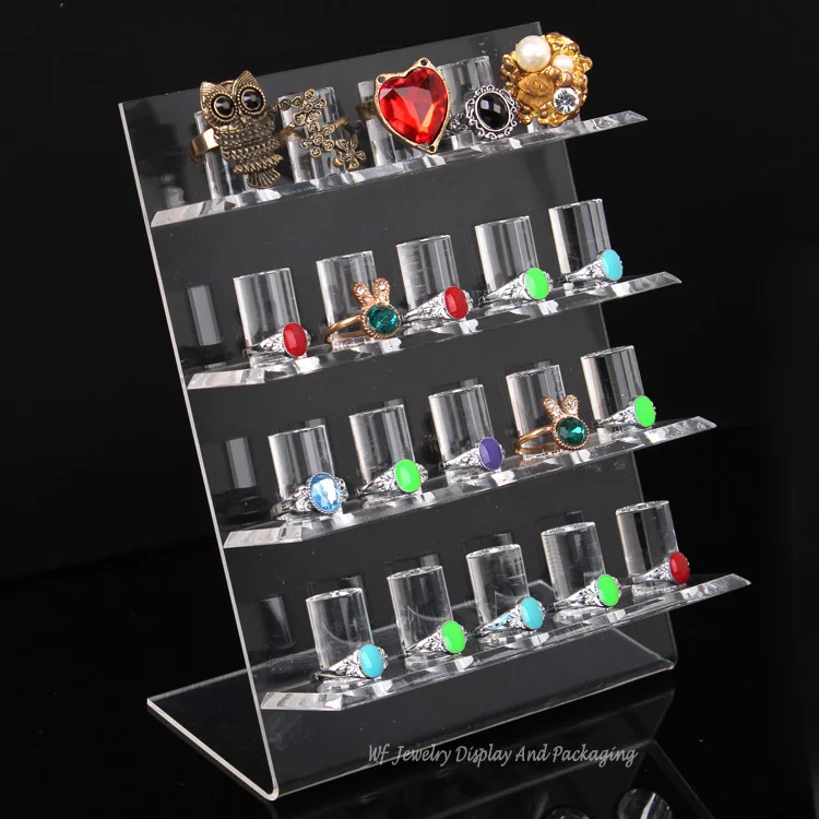 Acrylic High Quality 4-Layer Ring Display Stand 20-Rings Holders Ring Organizer Jewelry Display Rack Shelf Ring Bracket
Acrylic High Quality 4-Layer Ring Display Stand 20-Rings Holders Ring Organizer Jewelry Display Rack Shelf Ring Bracket