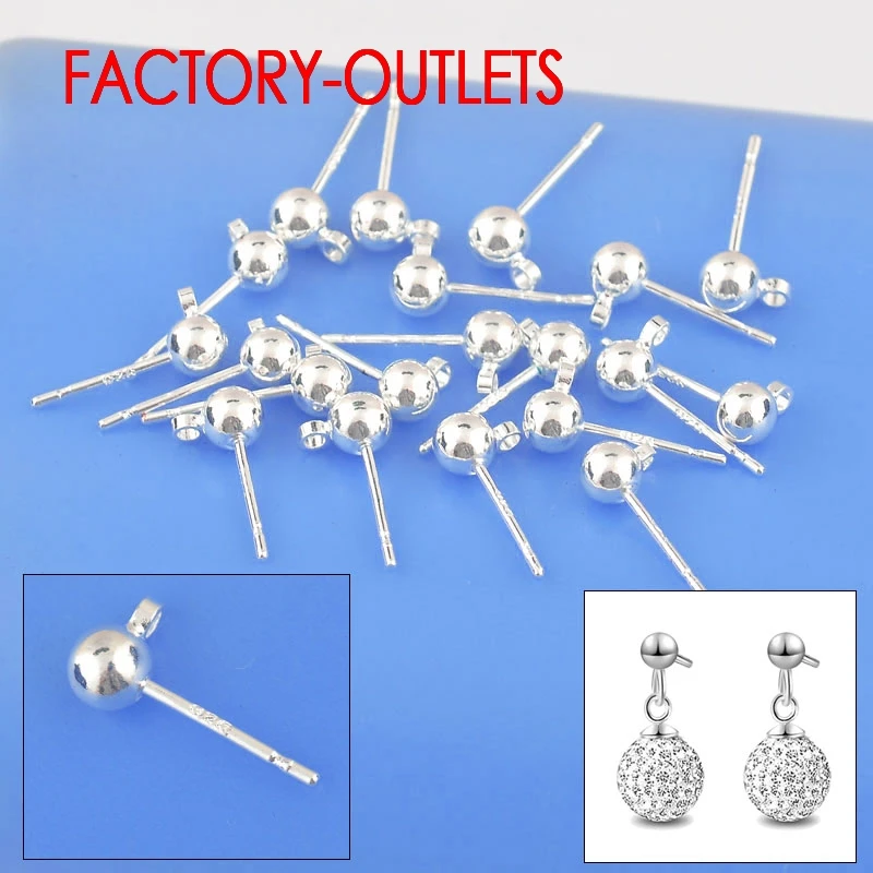 100PCS Lot Wholesale 925 Sterling Silver Fashion Women Jewellery Findings Real Stud Earrings Pin 3MM Ball Beads Head
100PCS Lot Wholesale 925 Sterling Silver Fashion Women Jewellery Findings Real Stud Earrings Pin 3MM Ball Beads Head