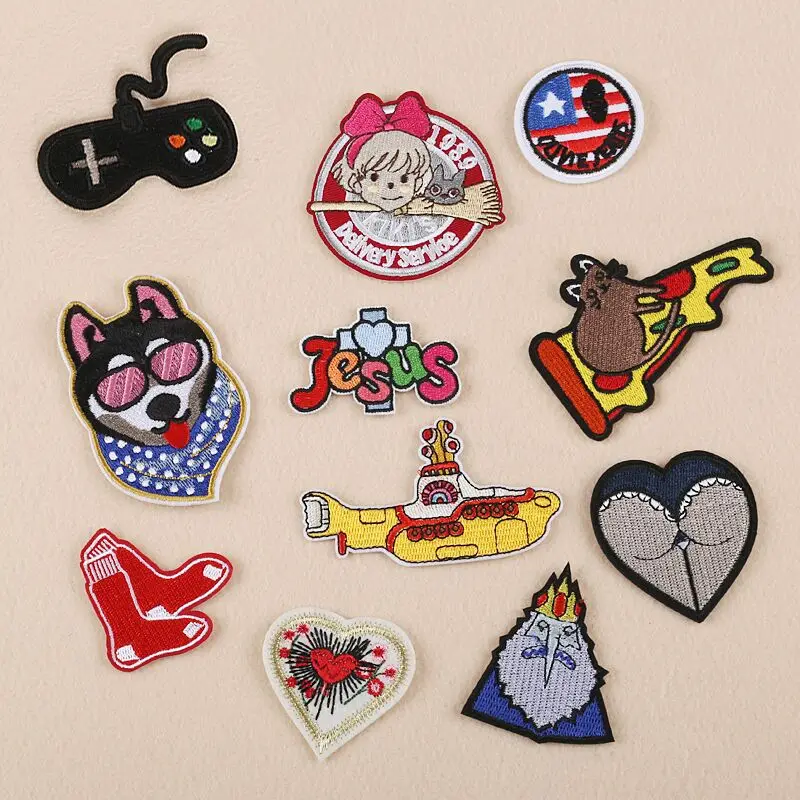 100pcs/lot Most Free Shipping Small Embroidery Cloth Patches Paste Heart Letter Airplane Dog for Backpack Bag Clothes Wholesale
100pcs/lot Most Free Shipping Small Embroidery Cloth Patches Paste Heart Letter Airplane Dog for Backpack Bag Clothes Wholesale